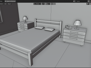 modern house - interior - low poly 3D Модель