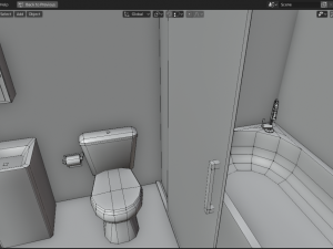 modern house - interior - low poly 3D Модель