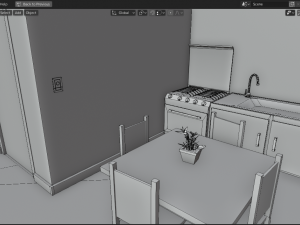 modern house - interior - low poly 3D Модель
