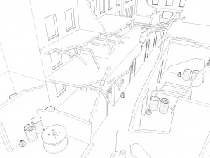 abandoned building - interior 3D Model