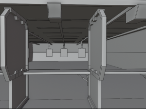 shooting range Modello 3D