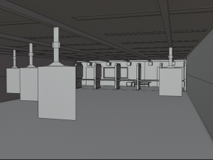shooting range Modello 3D