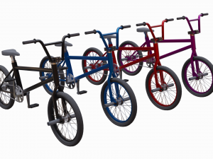 bmx bikes - low poly 3D मॉडल
