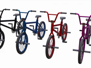 bmx bikes - low poly 3D Model