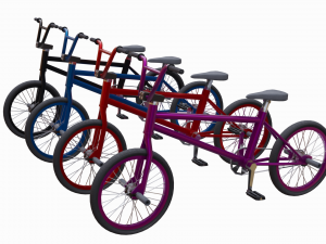 bmx bikes - low poly Modelo 3D
