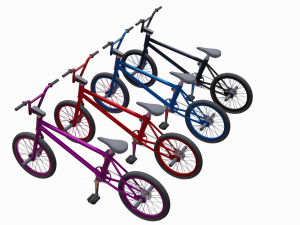 bmx bikes - low poly Modelo 3D