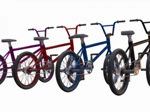 bmx bikes - low poly 3D Model