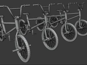 bmx bikes - low poly Modelo 3D