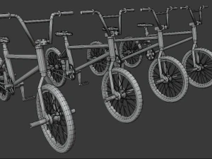 bmx bikes - low poly 3D Model
