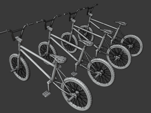 bmx bikes - low poly Modelo 3D