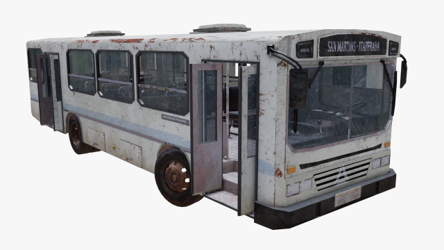 old bus - pbr Model 3D .c4d .max .obj .3ds .fbx .stl .blend 