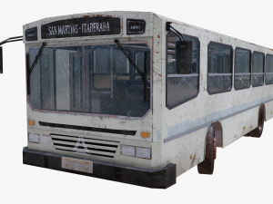 old bus - pbr Model 3D