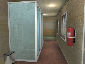 office containers with interior 3D 模型