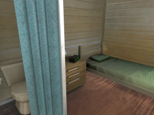 office containers with interior 3D Model