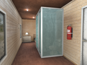 office containers with interior 3D 模型