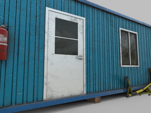 office containers with interior 3D 模型