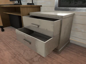office containers with interior 3D Model