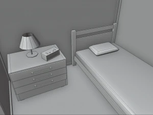 office containers with interior 3D Model