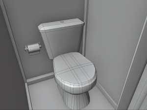 office containers with interior 3D 模型