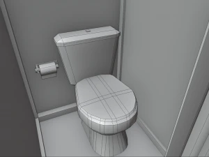office containers with interior 3D Model
