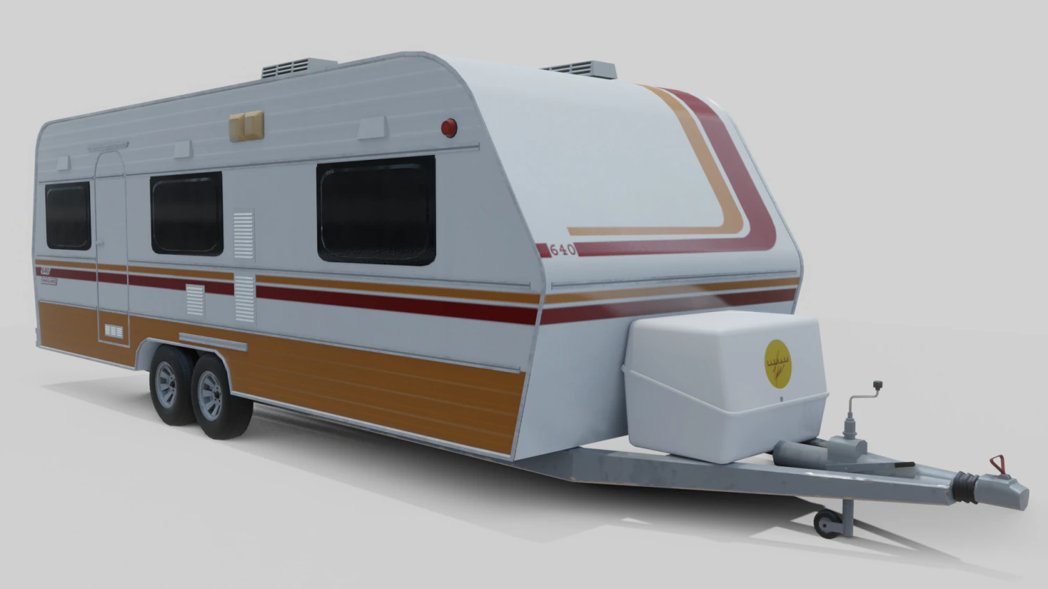 caravan karmann guia kc 640 3D Model .c4d .max .obj .3ds .fbx .stl .blend