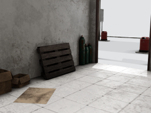 Old gas station abandoned 3D 모델