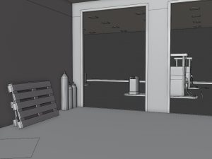 Old gas station abandoned 3D 모델