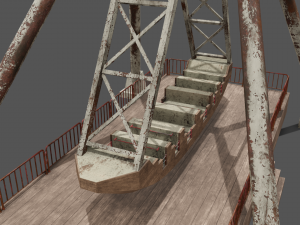 pirate ship ride abandoned 3D 모델