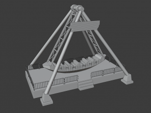 pirate ship ride abandoned 3D 모델