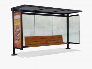 bus stop Model 3D