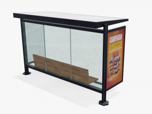 bus stop Model 3D