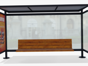 bus stop Model 3D