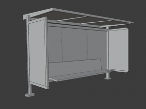 bus stop Model 3D