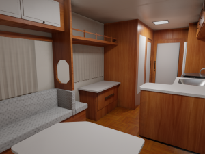 karmann guia kc - interior 3D Model