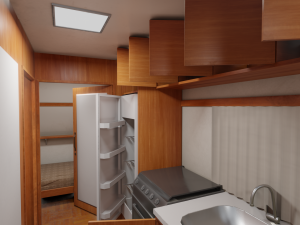 karmann guia kc - interior 3D Model