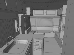 karmann guia kc - interior 3D Model