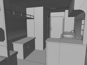 karmann guia kc - interior 3D Model