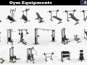 gym equipaments 3D Model
