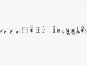 gym equipaments 3D Model