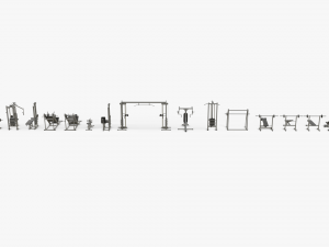 gym equipaments 3D Модель
