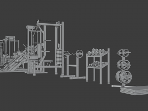 gym equipaments 3D Модель