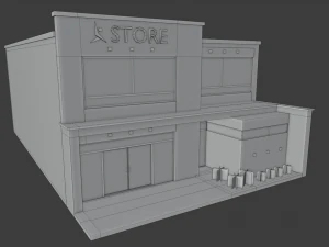 negozio Modello 3D