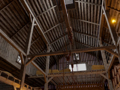 Old Hybrid Barn Collection 3D Model