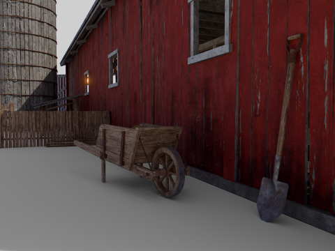 Old Hybrid Barn Collection 3D Модель