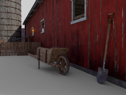 Old Hybrid Barn Collection 3D Model