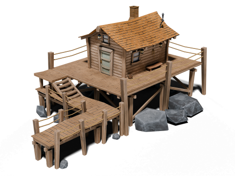 Fishing Shack 3D Model