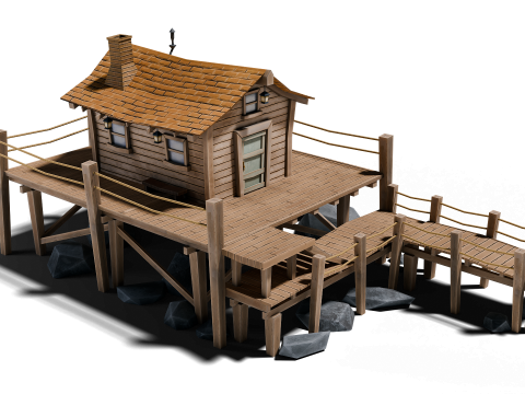 Fishing Shack 3D Model
