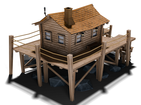 Fishing Shack 3D Model