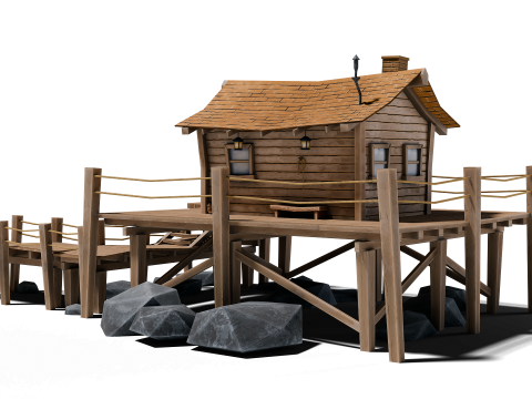 Fishing Shack 3D Model