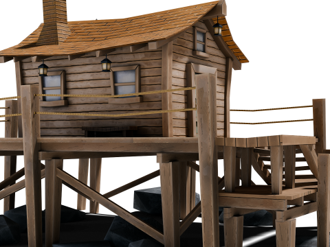 Fishing Shack 3D Model